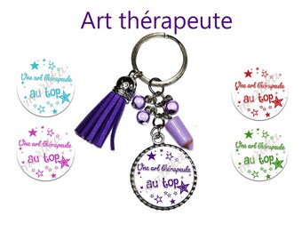 porte clés art thérapeute, cadeau art thérapeute au top