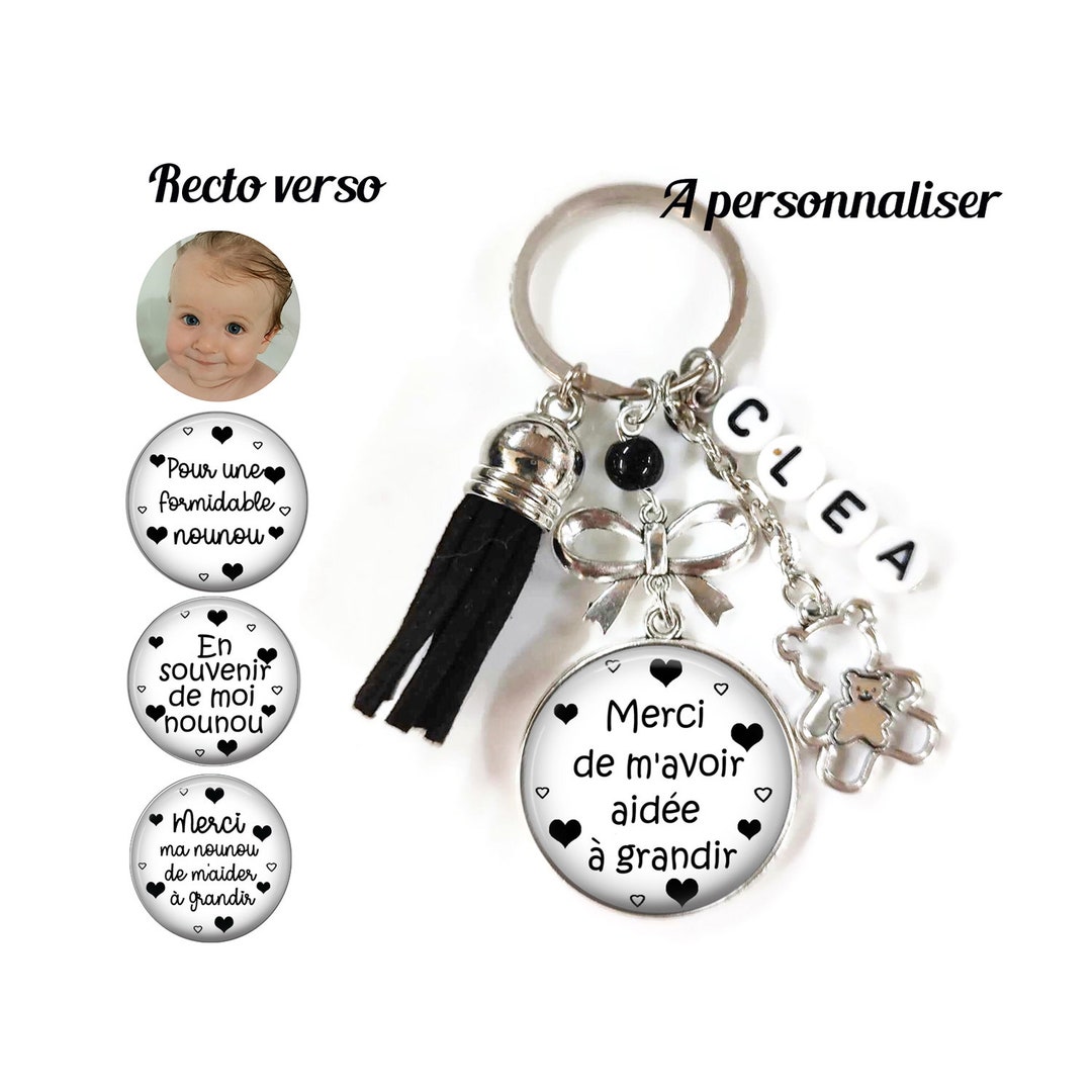 Key Rings Nanny Your Photo, Your First Name, Nanny Key Ring, Thank You My Nanny for ...