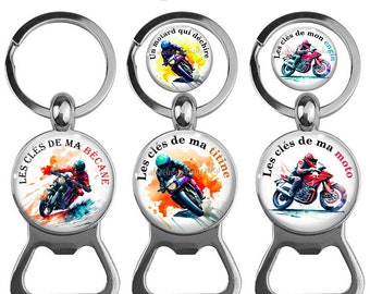 Porte clés motard, idée cadeau pour homme motard