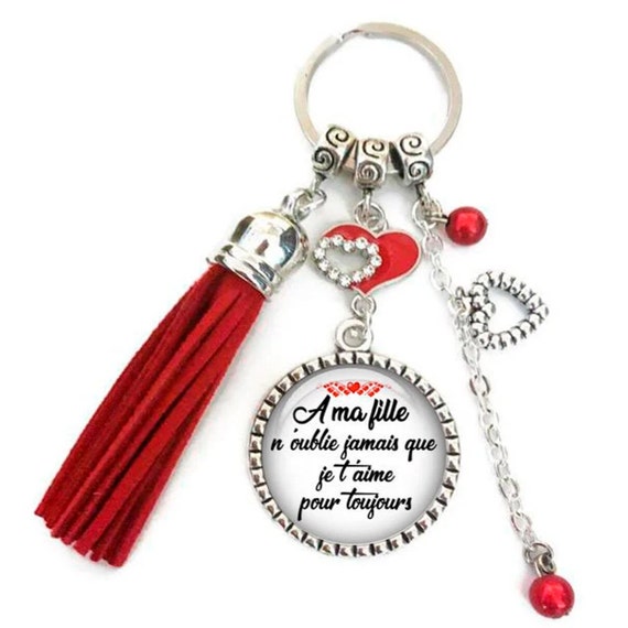 Porte clés Bijou de sac Ma fille Chérie ❤️ Idée cadeau ❤ – Fantaisies de  Coquette