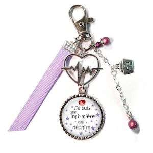 Porte-Clés Infirmière En Acier Inoxydable – Cadeau Médical – Neuf Avec Étiquette