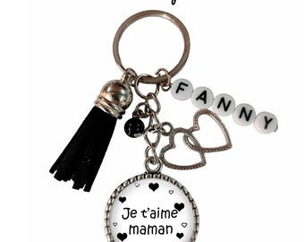 Your first name, Mom key ring, "I love you mom", mom gift, Mother's Day, gift for her