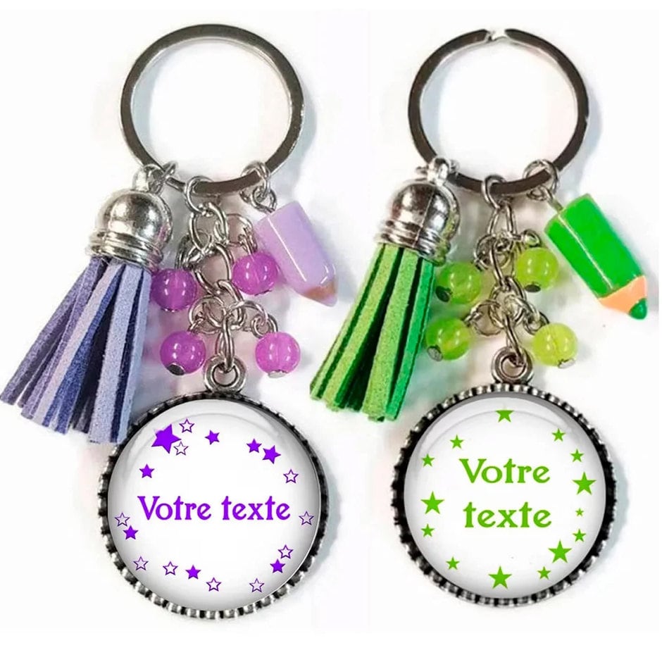 Porte-clés avec prénom personnalisé détouré (8 couleurs au choix