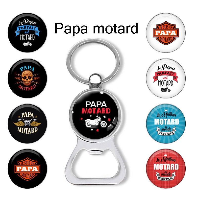 T-shirt homme Papa motard, cadeau père, fête des pères, moto par Benichan