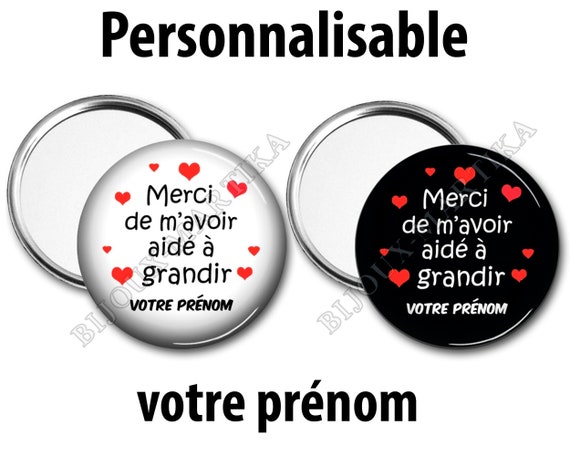Miroir de poche merci de m'avoir aidé à grandir Cadeau - Etsy France
