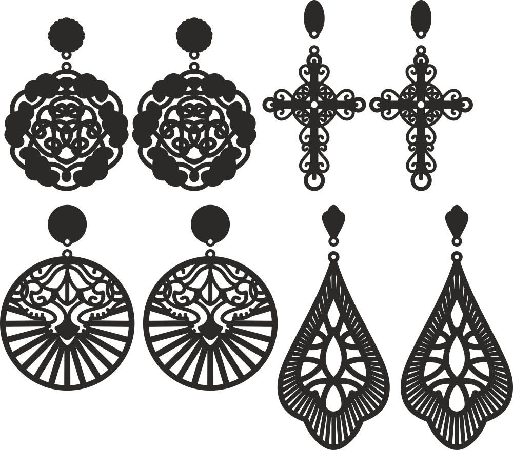 Earring Templates for Laser Cutting Decoration Pattern Cut Etsy Australia