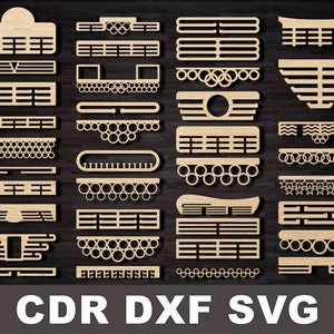 Basis für Auszeichnungen Halter SVG CDR Laser cut Vorlage. Cnc für Laserschneiden, Fräsen. Medaillenhalter, Aufhänger-Set-Instant Download Vektor-Datei