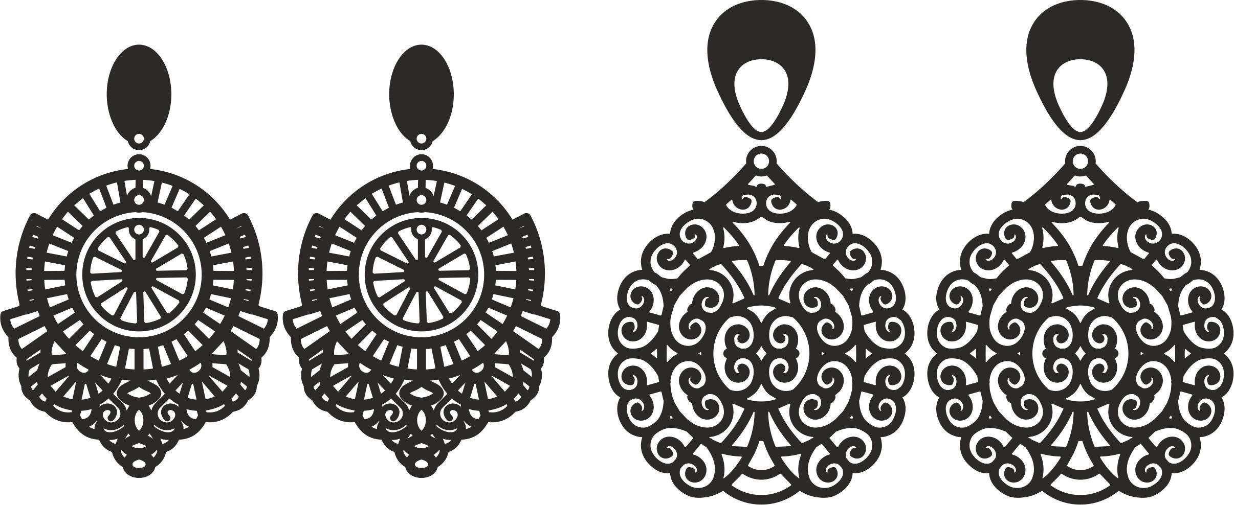 Earring Templates for Laser Cutting Decoration Pattern Cut - Etsy Australia