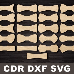 Puede incluir: Un conjunto de 20 formas de pajarita de madera para proyectos de manualidades. Las formas están cortadas en madera natural y están listas para ser pintadas, teñidas o decoradas.