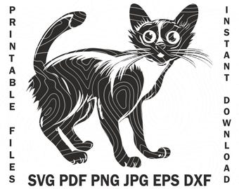 Cute Cat, Cute Cat lover svg, Funny Cat Svg, Cute Cat Shirt Svg, Digital print cut file for Cricut,  Indoor cat Svg, Adorable Cat Svg, Png