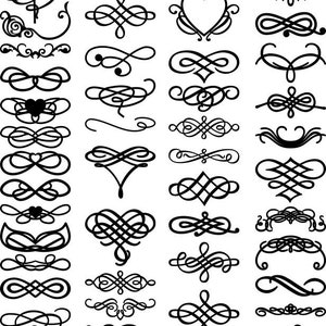 Pu&ograve; includere: Un set di 40 disegni decorativi in ​​bianco e nero, vortici, spirali e disegni a scorrimento. Questi disegni intricati possono essere utilizzati per lo scrapbooking, la creazione di biglietti, inviti e altri progetti di artigianato.