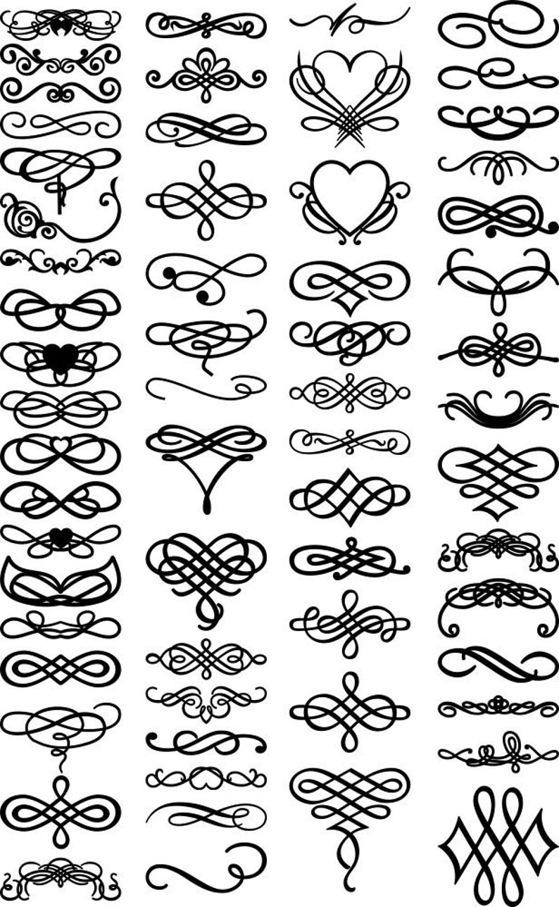 Download Svg cake topper elements bundle for wedding or birthday | Etsy
