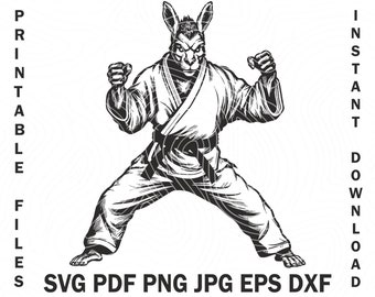 Karate Martial Arts Svg Donkey Design svg png dxf eps pdf Printing vector graphic design cut print dye laser engrave files commercial use