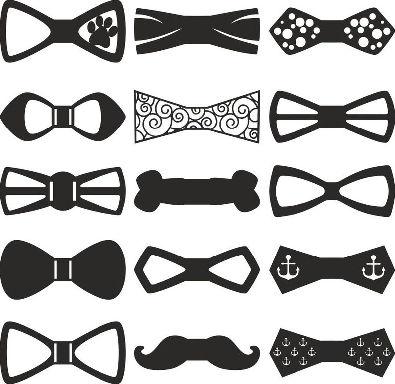 Download Bow tie for men svg pattern laser cut Laser files DXF CDR ...