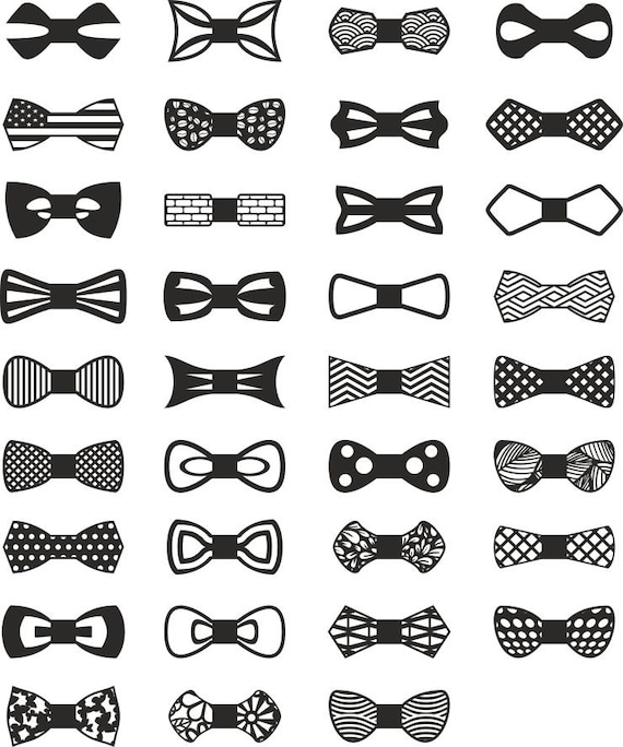 Download Bow Tie Cnc Laser Template Svg Pattern Bundle Lazer Cut Etsy