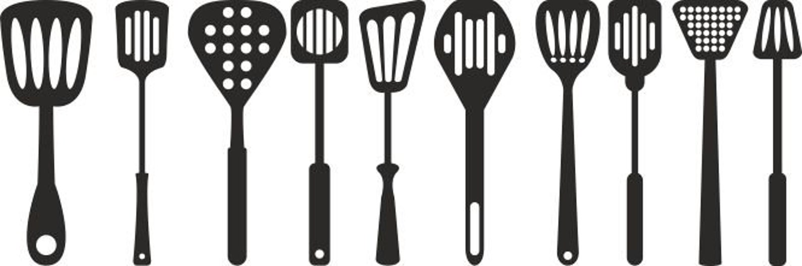 DXF Spatulas Silhouettes Kitchen Decor Cdr Dxf Laser Cutting Etsy