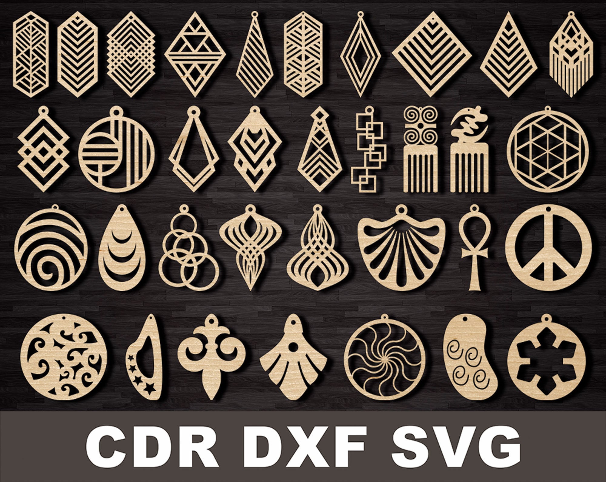 Buy Earring Templates for Laser Cutting Decoration Pattern Online in India   Etsy