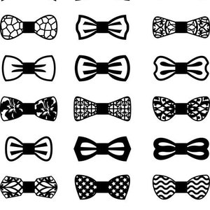 Bow Tie Cnc Laser Template, Svg Pattern Bundle Lazer Cut, Laser Files ...