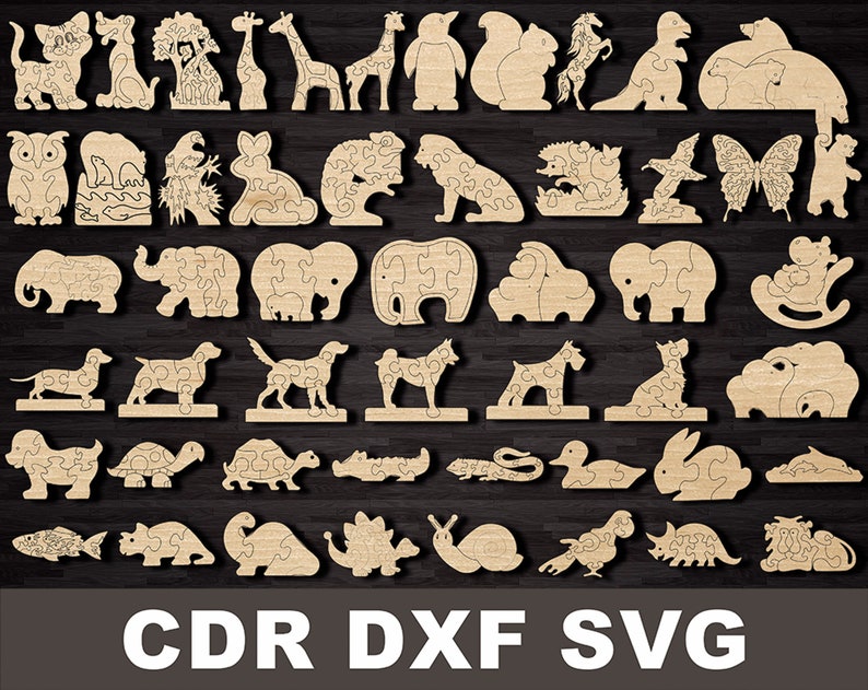 Download Svg File Puzzles For Children Dogs Dinosaur Puzzle Learning Etsy PSD Mockup Templates