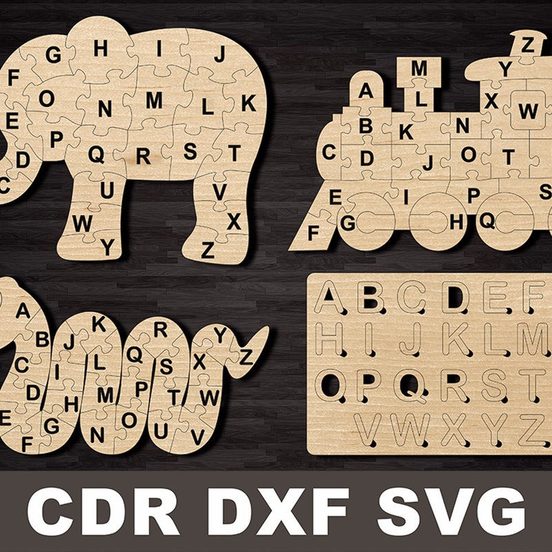 Puzzle Pattern Letters Jigsaw Puzzles With Letters on Back - Etsy