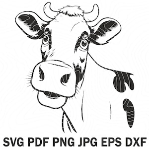 印刷用のベクトル甘い牛のSVGデザイン、子牛の頭、png、eps、pdf、svg、dxf、jpg、svg牛、グラフィカルイメージ印刷雌牛、口輪牛、面白い