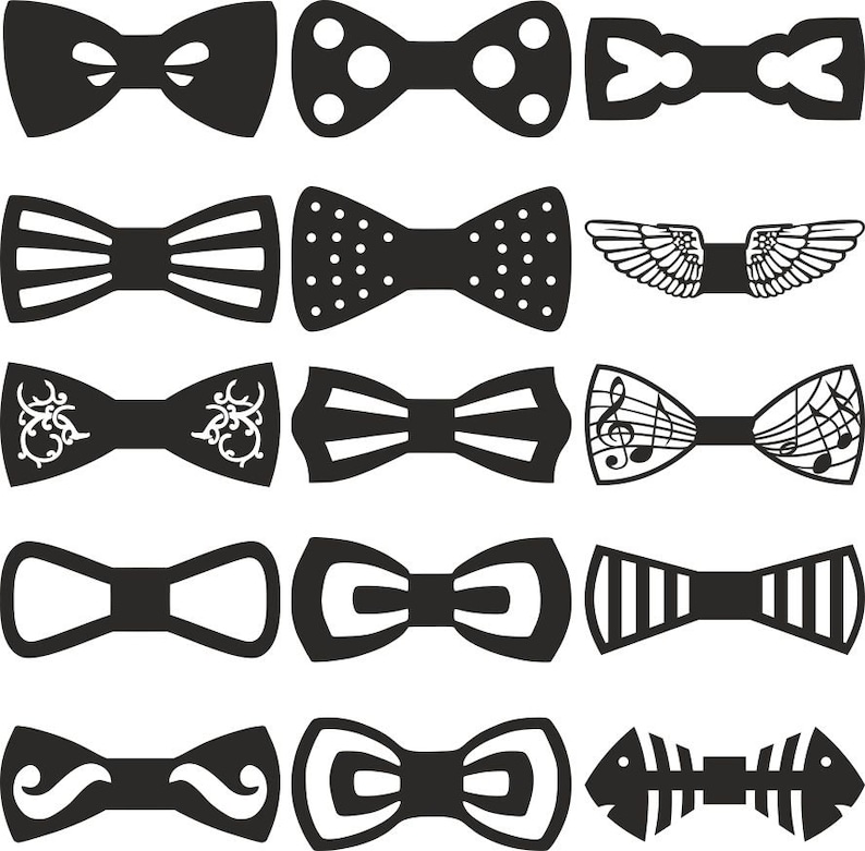 Download Bow tie for men svg pattern laser cut Laser files DXF CDR ...