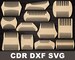 SVG double side Hair and beard combs, For wood or plywood material, Beard combs dxf cdr, cnc files for laser machine, CNC cutting plans file 