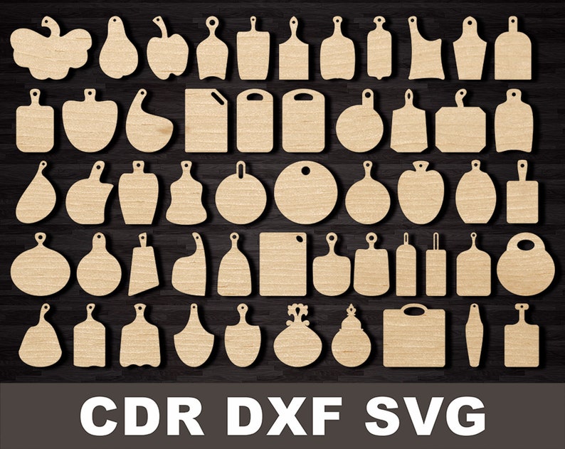 Cutting board set vector template Cnc cutting file