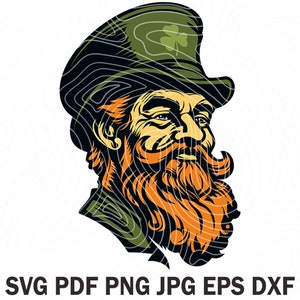 Svg Irish Man St Patrick&#39;s Day Art Design Glowforge Engraving Clipart Design Lucky Charm Funny St Paddys Day laser engraving Svg Pdf Dxf