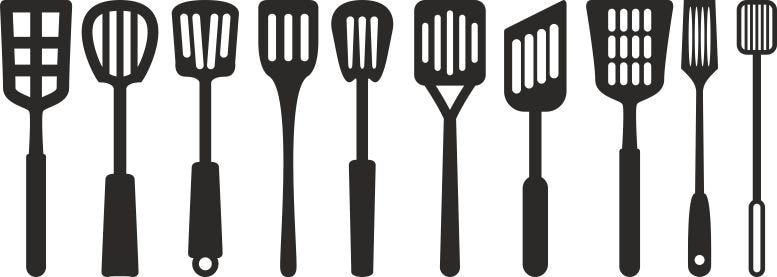 Kitchen Spatula Set Vector Template for Cnc Cutting File - Etsy