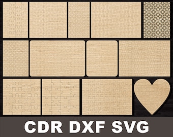 Puzzles svg, Puzzles laser cut, Puzzle Templates,Jigsaw puzzles file, CNC files, CNC plans, Instant download, cnc pattern, cnc cut