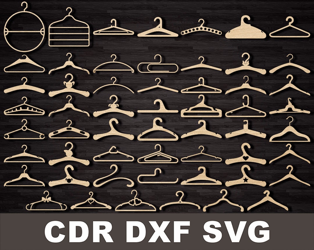 Clothes Hanger Svg Bundle, Clothes Hanger Cricut, Clothes Hanger Silhouette Dxf Clothes Hanger