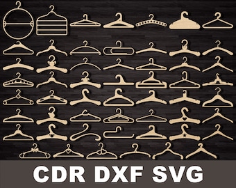Clothes Hanger svg bundle, Clothes Hanger cricut, Clothes Hanger Silhouette dxf Clothes Hanger vector cdr Hanger cut cnc file clipart
