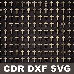 Baptisn Sillhouette Cross Svg, Crucifix dxf, Cross Clip Art, Christian Catholic Cross bundle Svg, Religious Jesus Christ Files for Cricuters