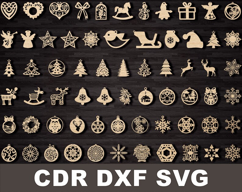 Download Christmas Tree Glowforge Ornament Svg Laser Cut Plywood Cnc Etsy