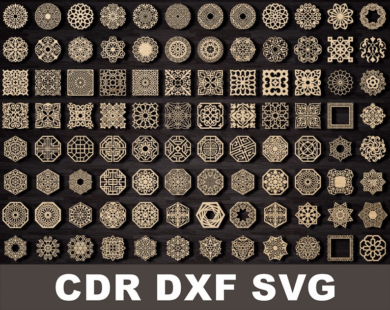 Download Svg Coaster Laser Cut Round Shaped Coasters Bar Supplies Cdr Etsy