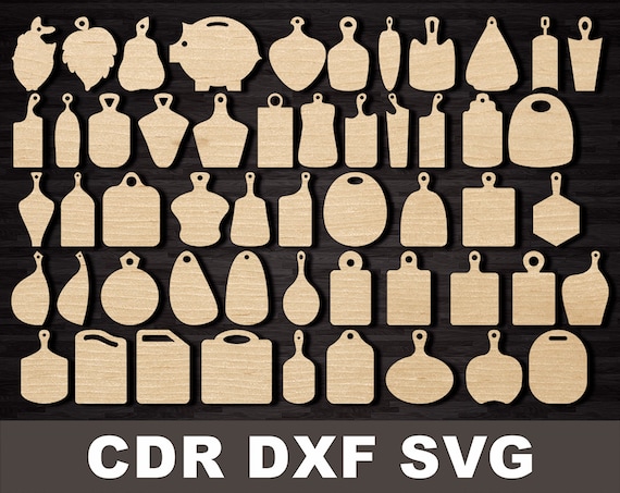 DXF Cutting Boards Silhouettes Boards for Serving Dishes Cdr | Etsy