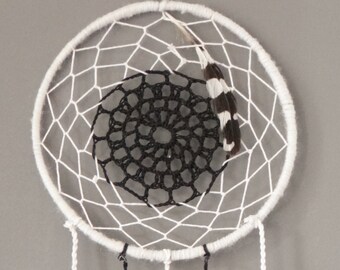 black and white dream catcher
