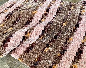 Handmade Velvet Baby Blanket | Soft Snuggly Crochet Baby Blanket