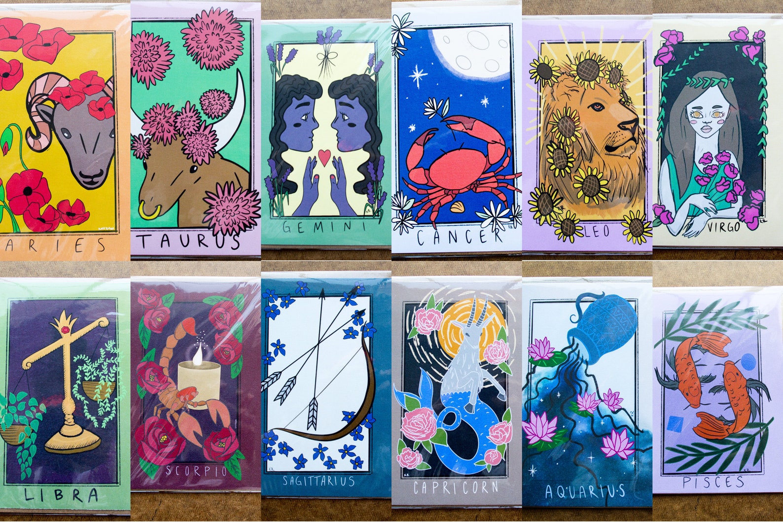 Taurus Tarot Card Print 2 Sizes Zodiac Etsy