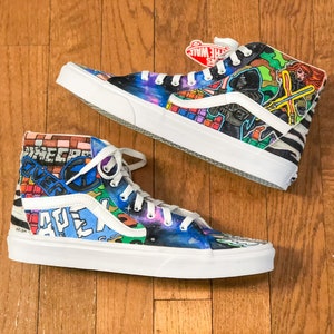 関税込☆VANS CUSTOMS SK8-HI カスタム ユニセックス Custom Sk8-hi Vans - Etsy
