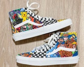 Custom Sk8-hi Vans - Etsy