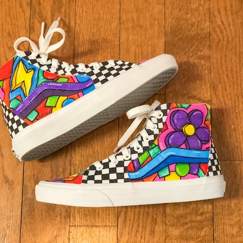 Custom Sk8-hi Vans - Etsy