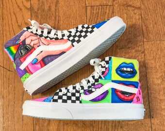 Custom Sk8-hi Vans - Etsy