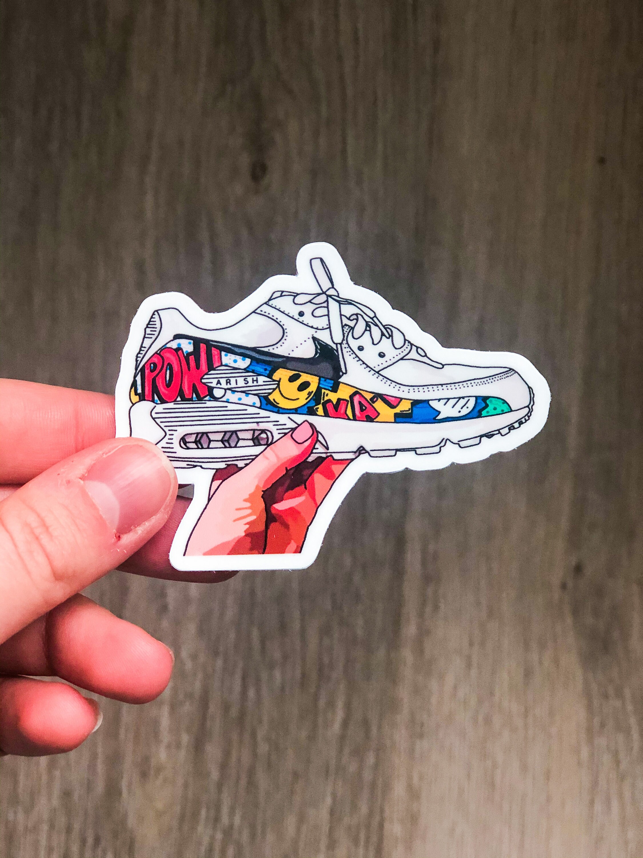 Pop Art Nike Air Max 90 Sticker Etsy