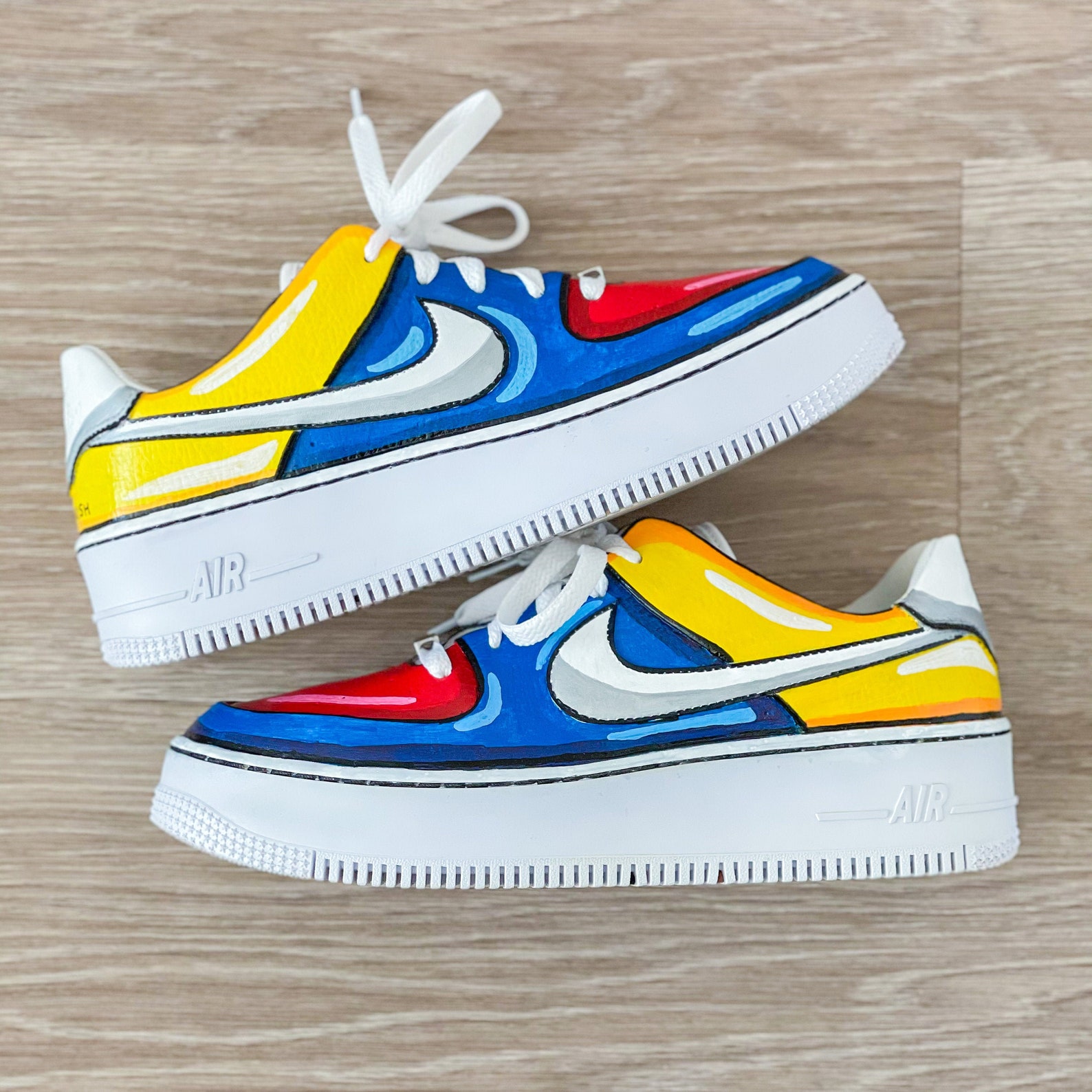 Custom Nike Air Force 1 Sage Low Platform | Etsy