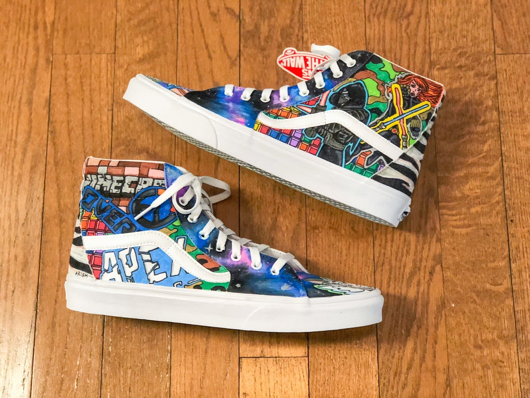 Vans SK8-HI Zap Glow in the Dark Skull Sneaker Shoes Men's
