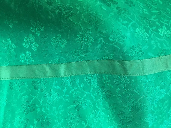 Vintage (40s-50s) Emerald Green Linen Party Dress… - image 10
