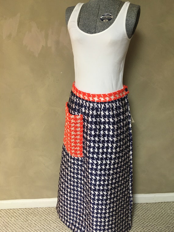 1960s Vintage Long Quilted Skirt NOS w/ Huge side poc… Gem