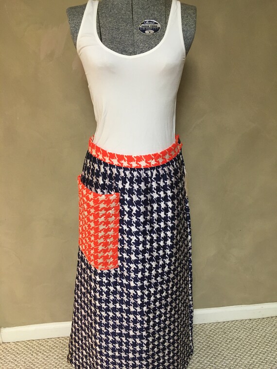 1960s Vintage Long Quilted Skirt NOS w/ Huge side poc… Gem